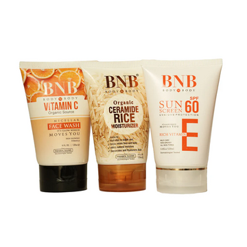 BNB Winter Glow Trio (Vitamin C Facewash + Vitamin E Spf + Rice Extract Moisturizer)